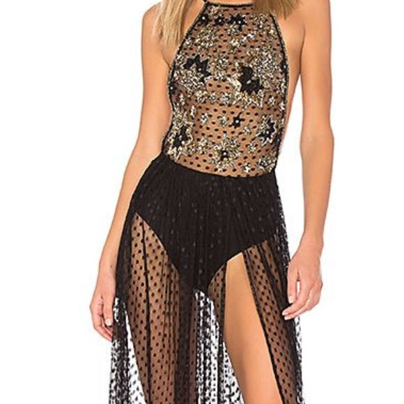 H:ours Sloane Starry Nights maxi dess - Picture 2 of 7